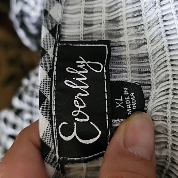 NWT Everlily Black/White Gingham Babydoll Dress - XL - Picture 5 of 7